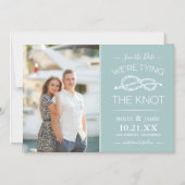 De Nautical Tying van de Foto van Knot sparen de M Magnetische Uitnodiging (Voorkant)