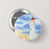 De Nautische Vuurtoren Bergen Ronde Button 5,7 Cm (Voorkant /achterkant)