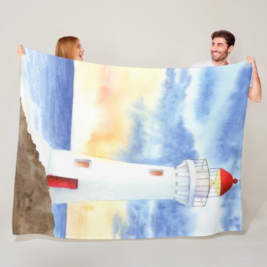 De Nautische Vuurtorenbergen Fleece Deken (In situ)