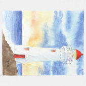 De Nautische Vuurtorenbergen Fleece Deken (Voorkant (Horizontaal))