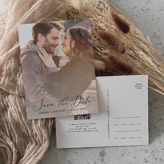 De nauwkeurige Code van de Foto QR van de Kalligra Uitnodiging Briefkaart