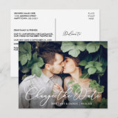 De nauwkeurige kalligrafie verandert de Datum Foto Briefkaart (Voorkant / Achterkant)