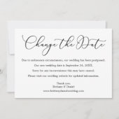 De nauwkeurige kalligrafie verandert de Datum Kaar Save The Date (Voorkant)