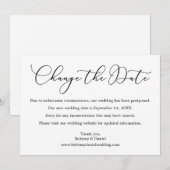 De nauwkeurige kalligrafie verandert de Datum Kaar Save The Date (Voorkant / Achterkant)