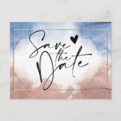 De nauwkeurige waterverf die aan golven sparen de  aankondigingskaart (Voorkant)