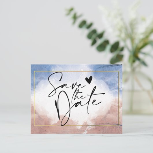 De nauwkeurige waterverf die aan golven sparen de  aankondigingskaart (Staand voorkant)