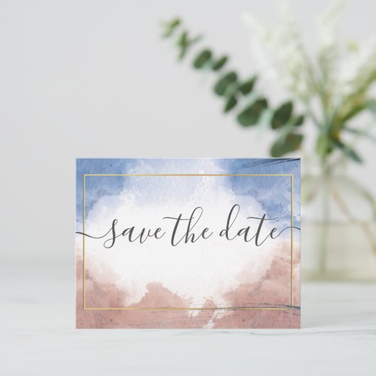 De nauwkeurige waterverf die aan golven sparen de  aankondigingskaart (Staand voorkant)