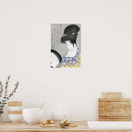 De Neck Kitagawa Utamaro Poster (Keuken)