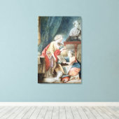 De Necker-familie in 1780 Canvas Afdruk (Insitu (Houten vloer))