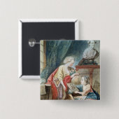 De Necker-familie in 1780 Vierkante Button 5,1 Cm (Voorkant /achterkant)