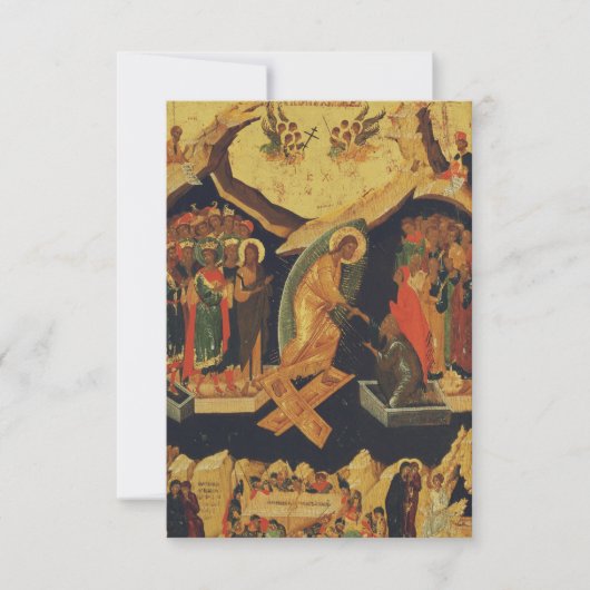 De nederdaling van Christus in het dodenrijk Heili Bedankkaart (Voorkant)