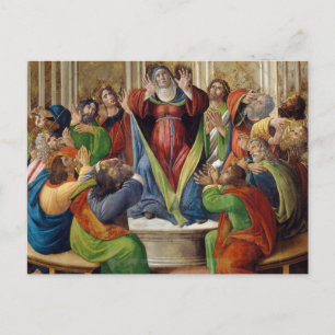 De nederdaling van de Heilige Geest door Botticell Briefkaart