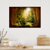 De nederigheid van de koning (Lion Art Poster) Poster (Keuken)