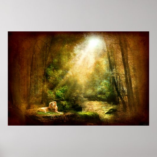 De nederigheid van de koning (Lion Art Poster) Poster (Voorkant)