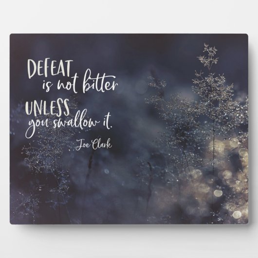 De nederlaag is niet bitter fotoplaat (Voorkant)