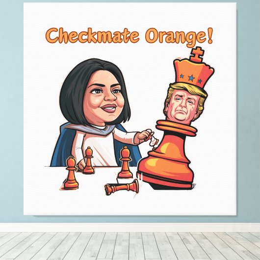 De nederlaag van de Oranje koning Canvas Afdruk (Insitu (Houten vloer))