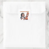 De nederlaag van de Oranje koning Vierkante Sticker (Tas)