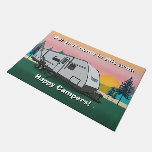 De Nederlander Kodiak 28SBH-caravanontwerp Happy C Deurmat (Schuin)