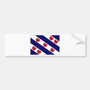 De Nederlandse Friesland-vlag Bumpersticker