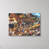 De Nederlandse spreekwoorden | Pieter Bruegel de O Canvas Afdruk (Voorkant)