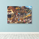 De Nederlandse spreekwoorden | Pieter Bruegel de O Canvas Afdruk (Insitu (Houten vloer))