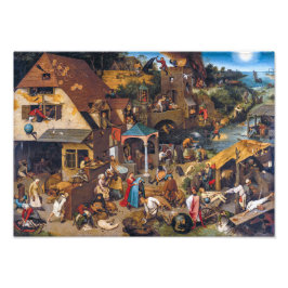 De Nederlandse spreekwoorden | Pieter Bruegel de O Foto Afdruk