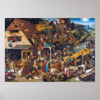 De Nederlandse spreekwoorden | Pieter Bruegel de O Poster