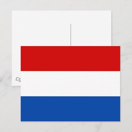 De Nederlandse vlag Briefkaart (Voorkant / Achterkant)