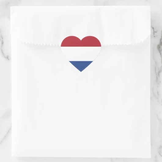De Nederlandse vlag Hart Sticker (Tas)