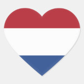 De Nederlandse vlag Hart Sticker (Voorkant)