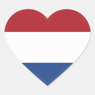 De Nederlandse vlag Hart Sticker