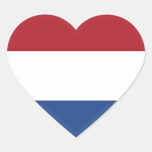 De Nederlandse vlag Hart Sticker (Voorkant)