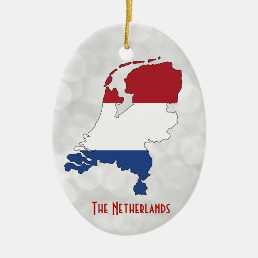 De Nederlandse vlag Keramisch Ornament (Voorkant)