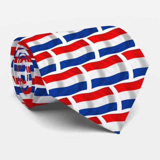 De Nederlandse Vlag Knoop Stropdas (Opgerold)