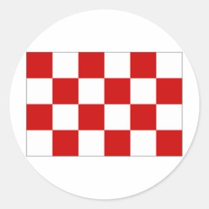 De Nederlandse vlag Noord-Brabant Ronde Sticker