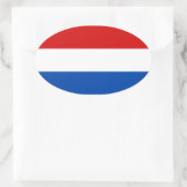De Nederlandse vlag Ovale Sticker (Tas)