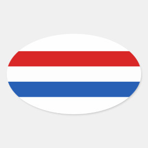 De Nederlandse vlag Ovale Sticker
