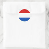 De Nederlandse vlag Ronde Sticker (Tas)