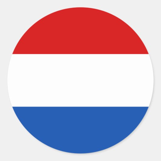 De Nederlandse vlag Ronde Sticker (Voorkant)