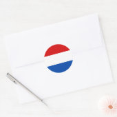 De Nederlandse vlag Ronde Sticker (Envelop)