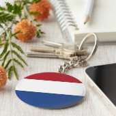 De Nederlandse vlag Sleutelhanger (Zijkant)