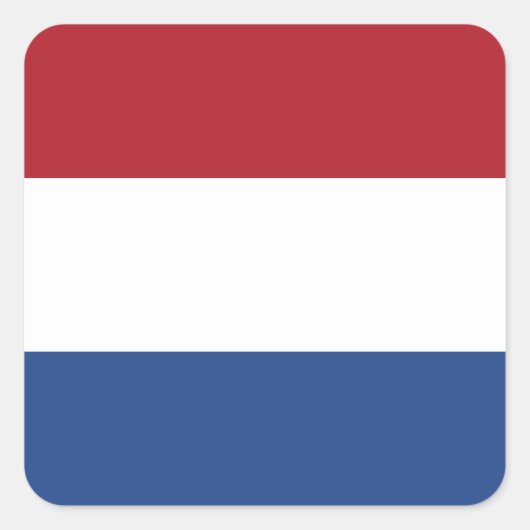 De Nederlandse vlag Vierkante Sticker (Voorkant)