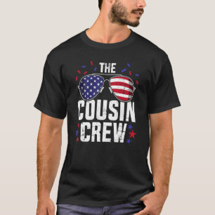 De neef-bemanning met Amerikaanse vlag voor de vie T-shirt