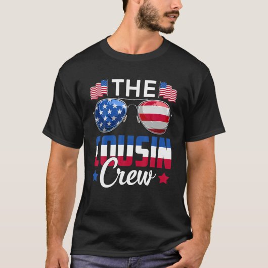 De neef Crew USA Flag Sunbribril Family Matchin T-shirt (Voorkant)
