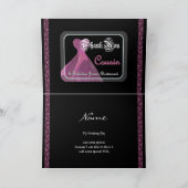 De NEEF dankt u Ondergeschikt Bruidsmeisje - Bedankkaart (Binnen)