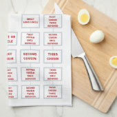 De neef Explainer Kitchen Tea Towel Theedoek (Quarter Fold)