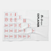 De neef Explainer Kitchen Tea Towel Theedoek (Horizontaal)