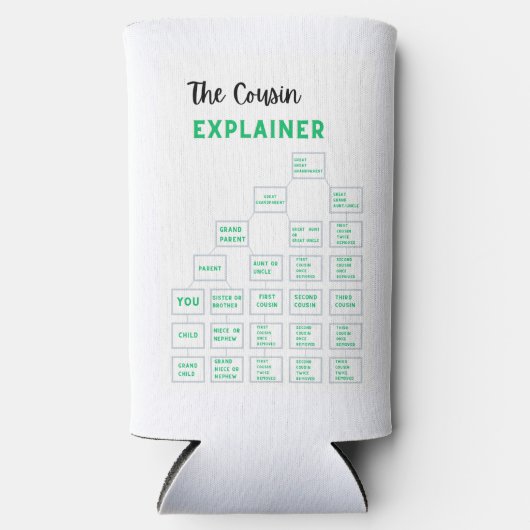 De neef Explainer Slim Koelbox Seltzer Blikjeskoeler (Voorkant)