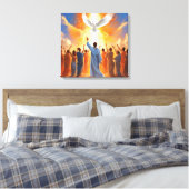 De neerdaling van de Heilige Geest op de volgeling Canvas Afdruk (Insitu (Slaapkamer))