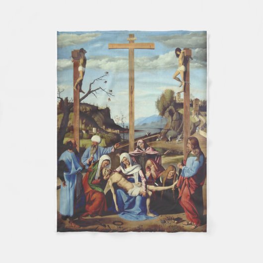 De neerlegging van Jezus Christus Heilige Icoon Ku Fleece Deken (Voorkant)